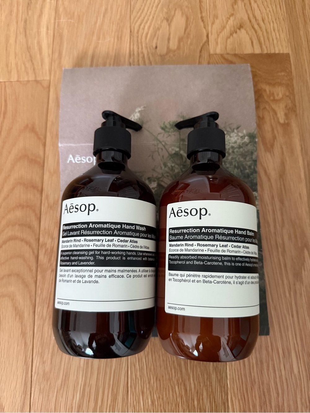 NEW!! Aesop Resurrection Duet: Aromatique Hand Wash & Hand Balm Set